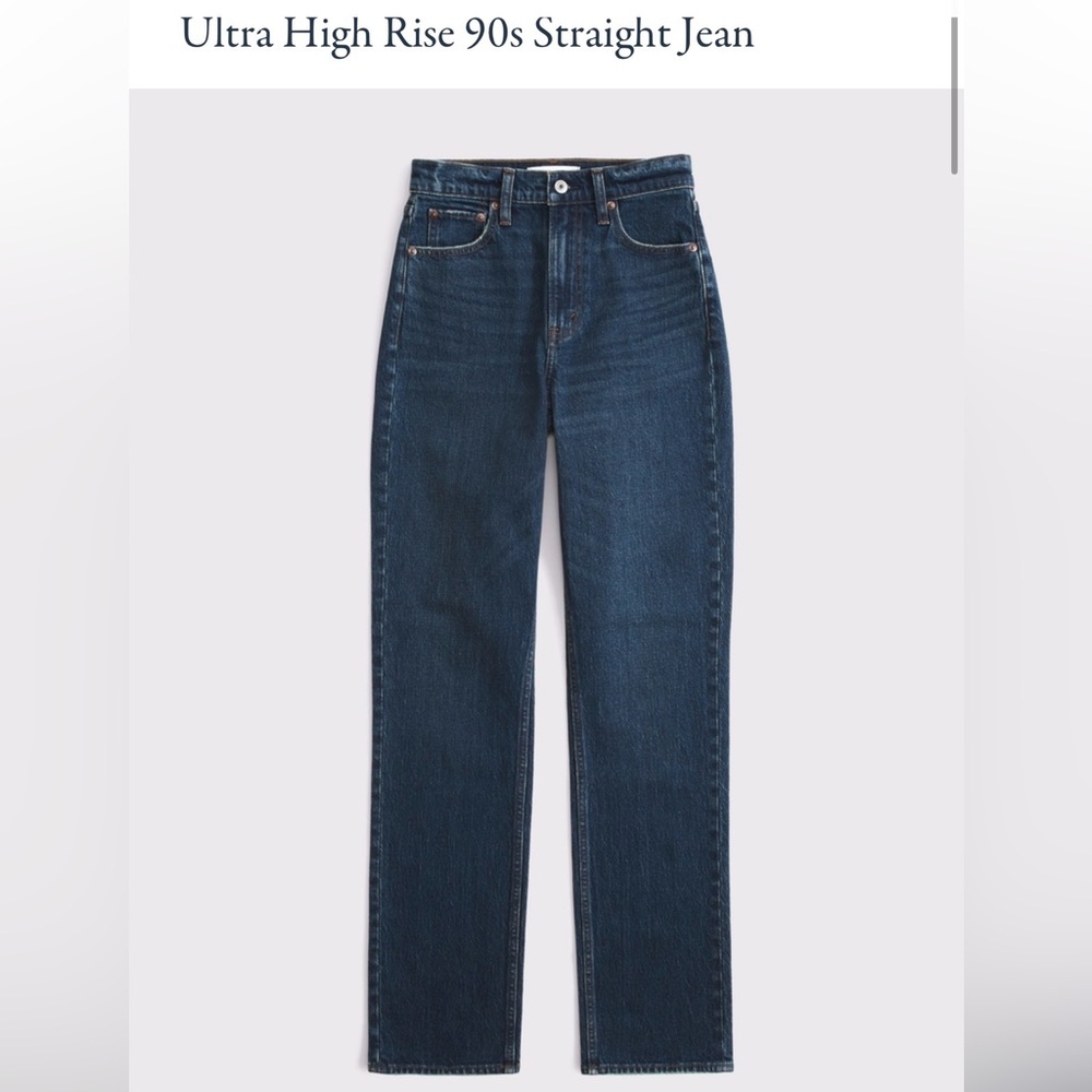 NWT Abercrombie ultra high rise The 90s Straight (LONG)